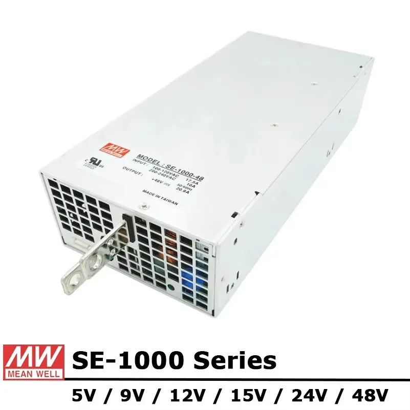 

Mean Well SE-1000 Series 1000W 5V 9V 12V 15V 24V 48V DC Single Output Switching Power Supply Unit SE-1000-15, SE-1000-24