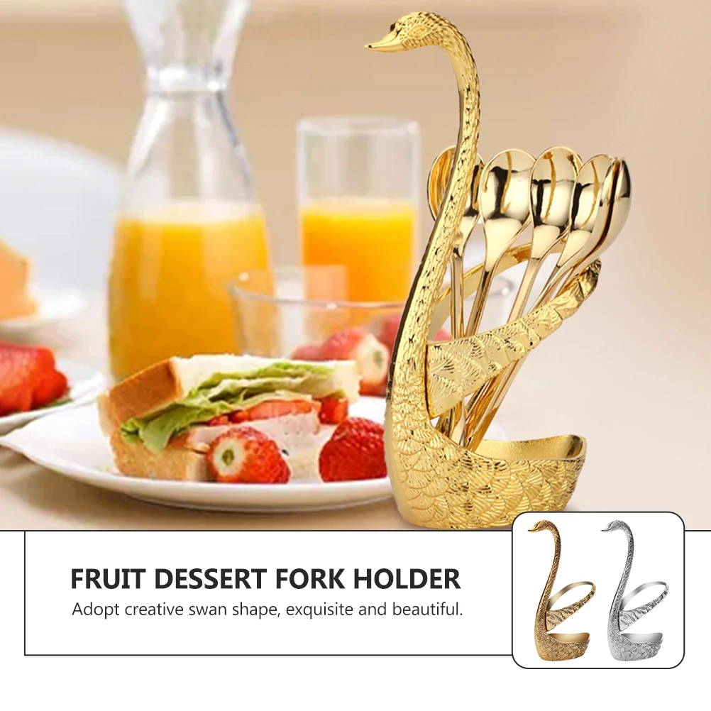 

2Pcs Tableware Stand Holder Metal Cutlery Storage Base Compact Elegant Design Kitchen Supply Organizer for Forks Spoons Home