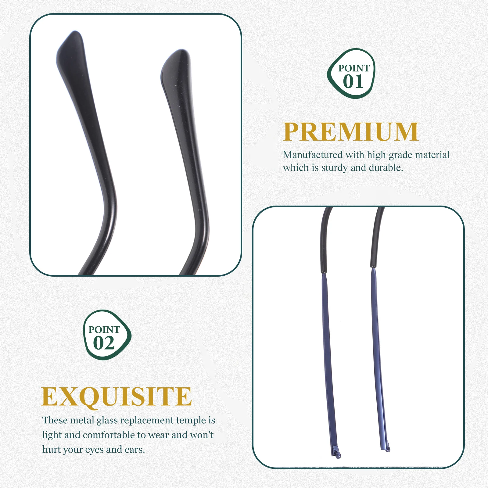 1 زوج نظارات معدنية الذراع الساقين استبدال للنظارات الشمسية دائم العالمي صالح طقم تصليح معبد حماية العمل #1