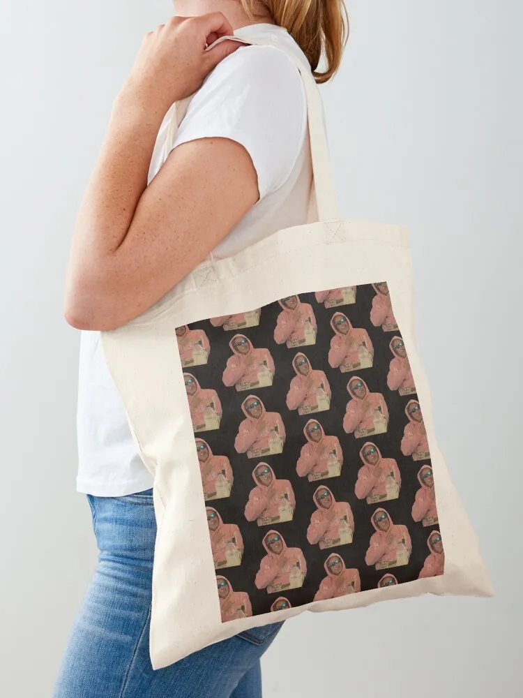 

mads mikkelsen and his pink hoodie Tote Bag Canvas tote bag canvas university shopper bag Lady