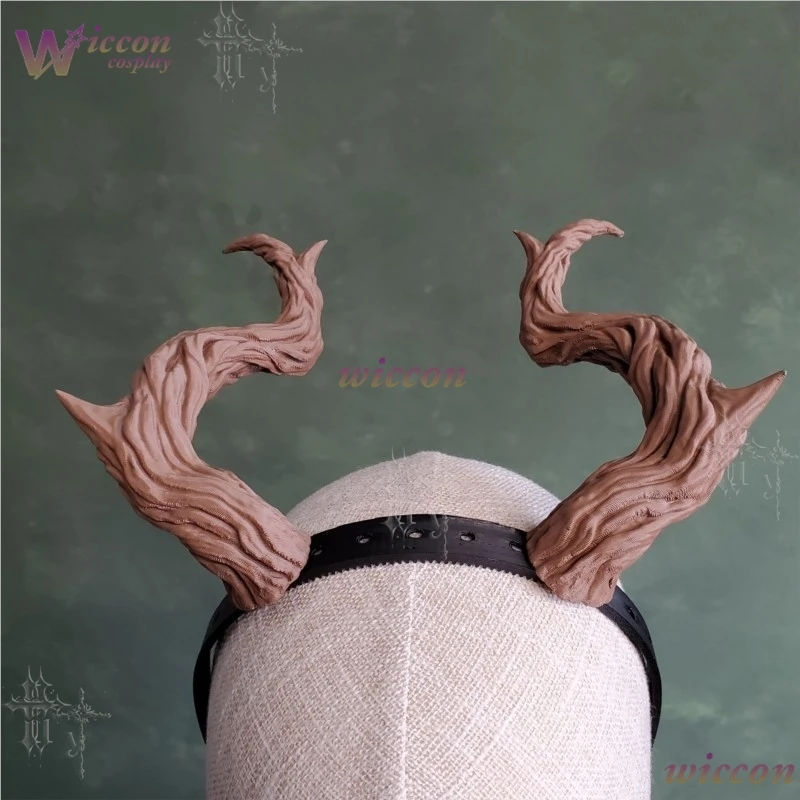 

YesOk Twisted Brown Dryad Horn Headband Tree Branch Forest Spirit Horn Headpiece for Fantasy DND Cosplay Halloween Anime Themed