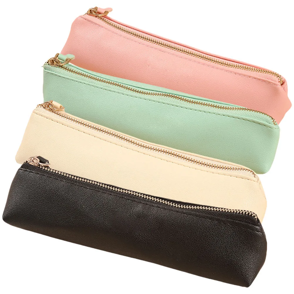 

4 Pcs Mini Pencil Case Reusable Bag Small Stationery Makeup Brush Pouches Child Zipper Pouch Lightweight Durable