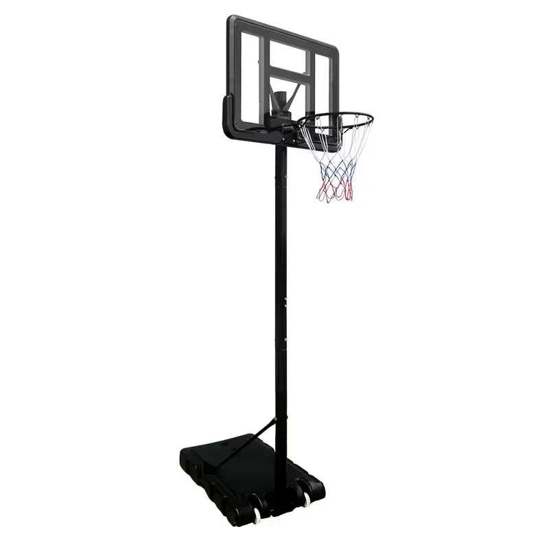 Portable Basketball Hoop Adjustable Height Black Backboard PVC Material Easy Assembly Indoor Outdoor Sports Game for Kids