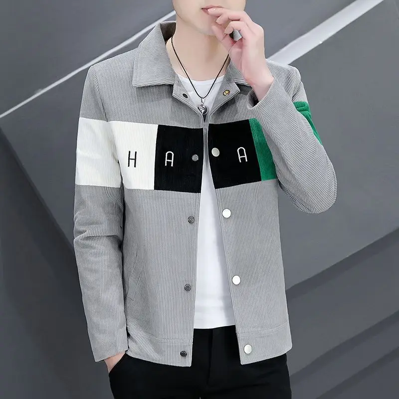 

Вельветовый тюнет, мужской весенне-осенний ор-воротник с вышивкой, модный универсальный высококачественный полиэстер, нейлон Cosite Fiber