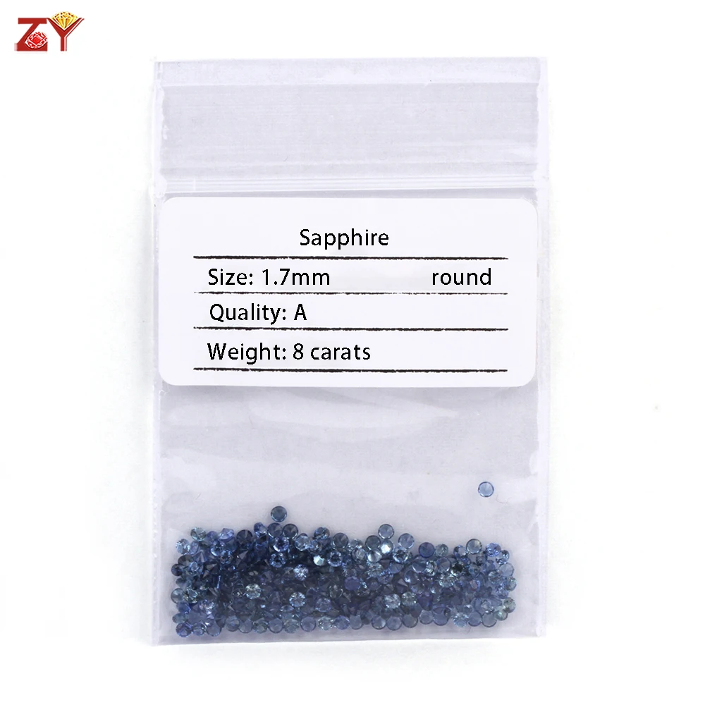 Natural Blue Sapphire Loose Gemstone Round Diamond Sapphire