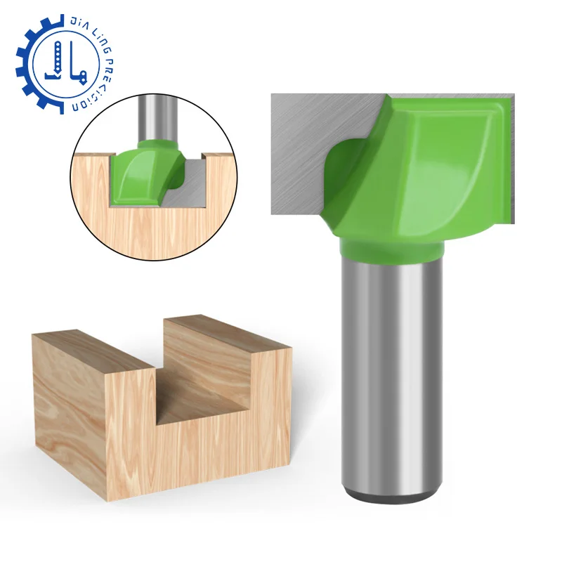 Solid Router Bits for Wood Woodworking Surface Milling Cutter 12mm Shank Cleaning Bottom Router Bit