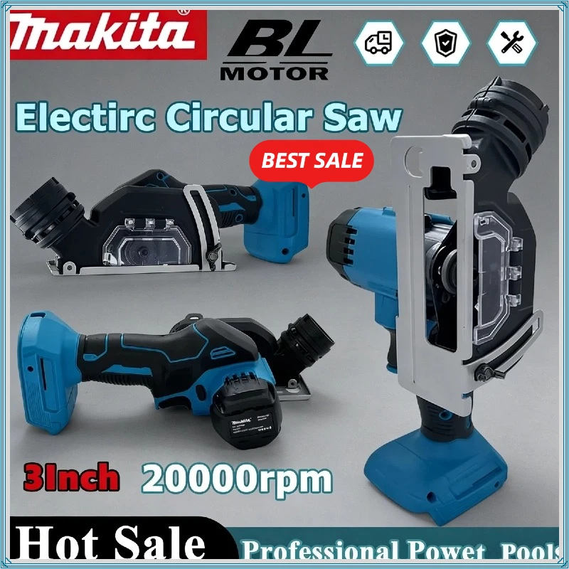 

Аккумуляторная угловая шлифмашина Makita 3 дюйма, 18 В, 19500 об/мин, для резки плитки, дерева, пластика, электроинструмент