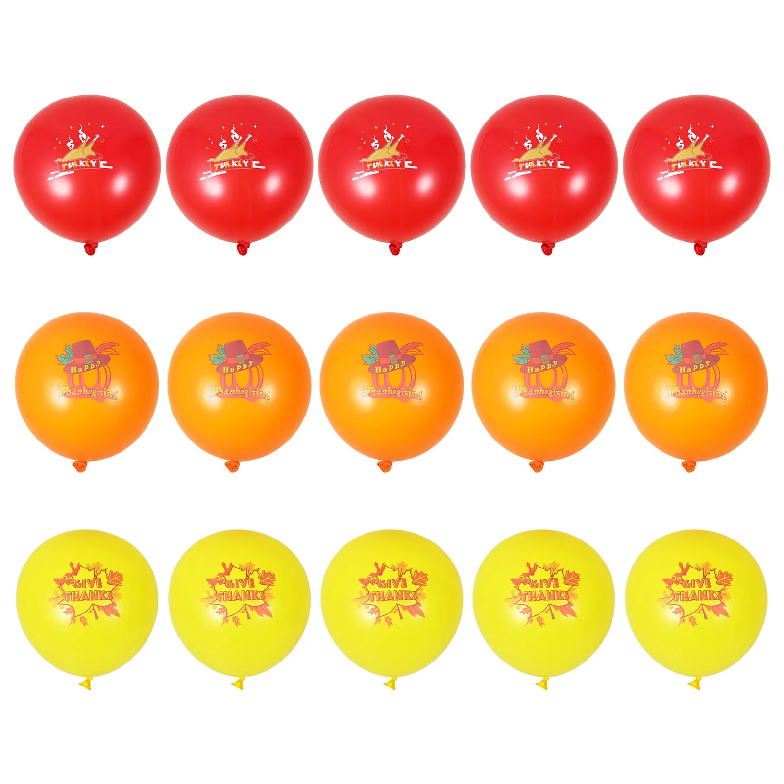 

30pcs Turkey Pumpkin Balloons Fall Decor Thanksgiving Party Supplies Red Yellow Latex Balloons Decorative Emulsion