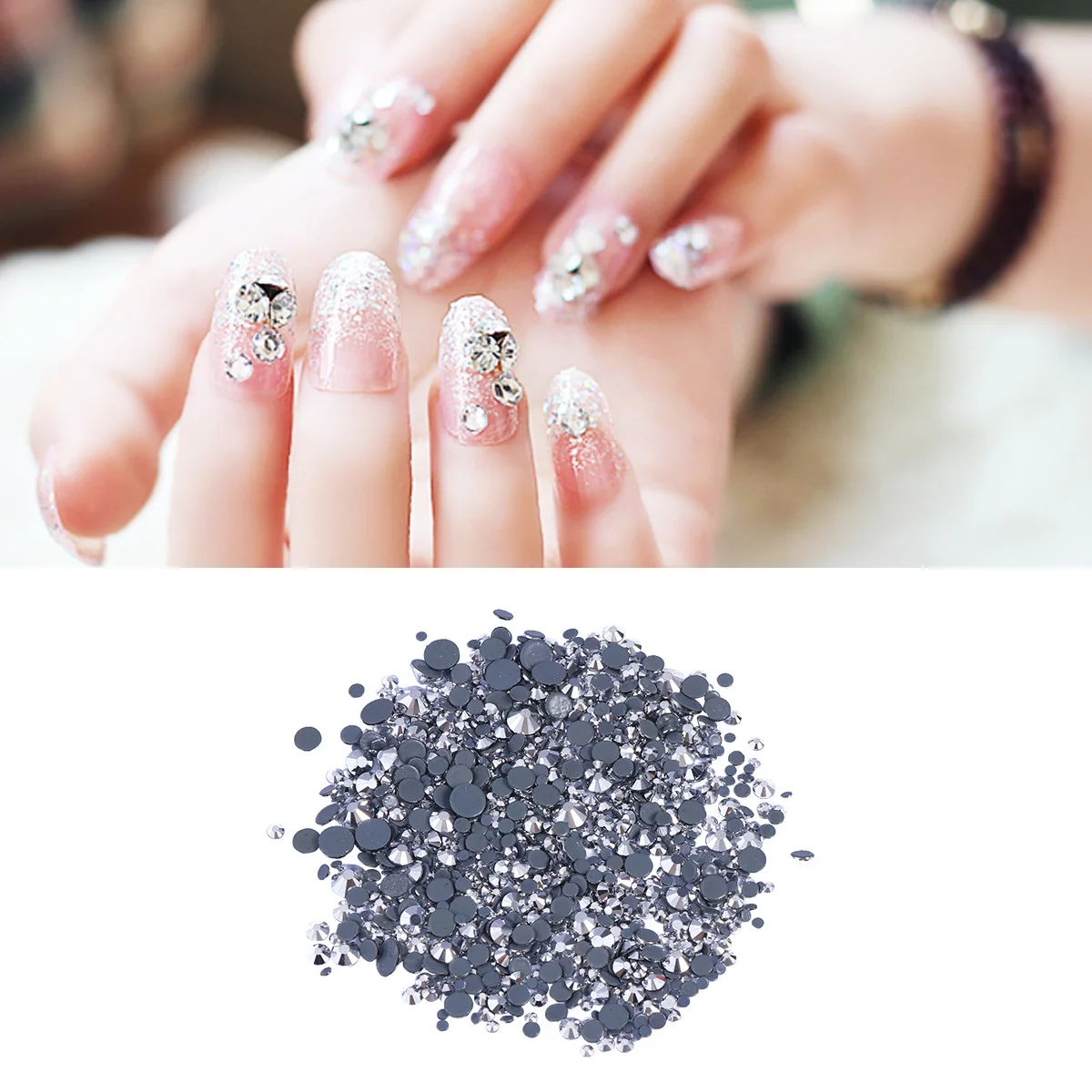 

1000 PCS/Set Beading Kits Jewel Beads Decorative for Necklace Making Rhinestones