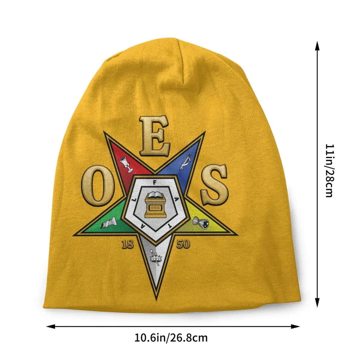 Custom OES Emblem Order Of The Eastern Star Beanie Cap Unisex Winter Warm Bonnet Femme Knitted Hats Street Skullies Beanies Caps