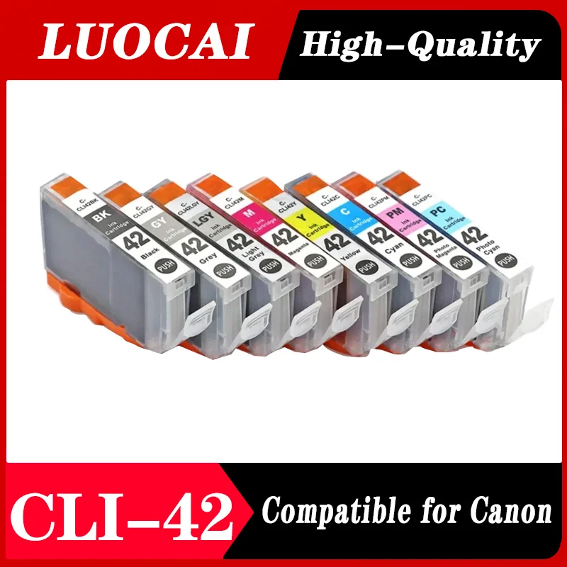 1/3/5set LuoCai Cli 42 Cli42 Cli-42 Premium Compatible Color Inkjet Ink Cartridge For Canon Pixma Pro 100 100s Printer