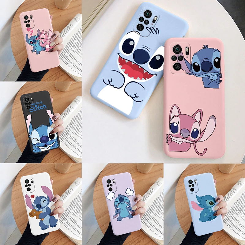 Lilo Stitch Phone Case For Redmi Note 10 4G 10S Camera Protect Soft Cover Silicone Cute Cartoon Funda For Redmi Note 10 10S Capa