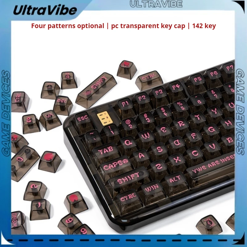 2024 New Coolkiller Mechanical Keyboard Transparent Keycap 142 Keys Pc Material Csa High Configuration 61 68 75 87 98 104