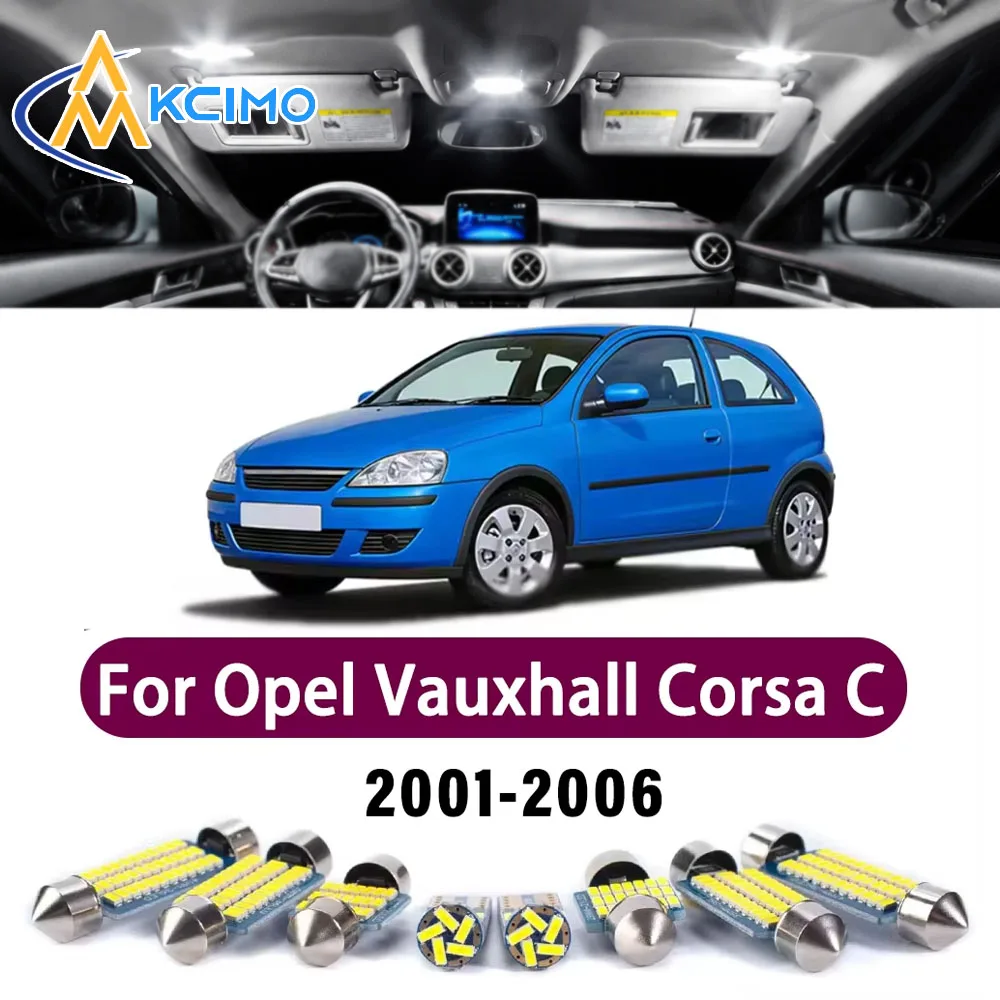 New Canbus Number Plate Bulb For Opel Vauxhall Corsa C 2001-2006 Premium Easy Install Interior Dome Trunk Error-Free LED Lights