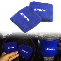 For Spoon 2PC Universal Auto Car Brake Clutch Oil Reservoir Tank Cover Oil Catch Tank motorcycle Cover Socks