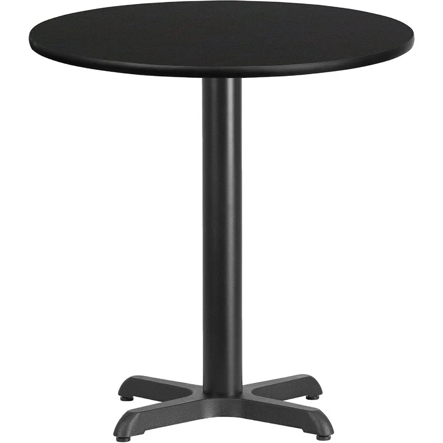 

Круглая столешница из ламината черного цвета 24 дюйма с основанием высоты стола 22 x 22 дюйма