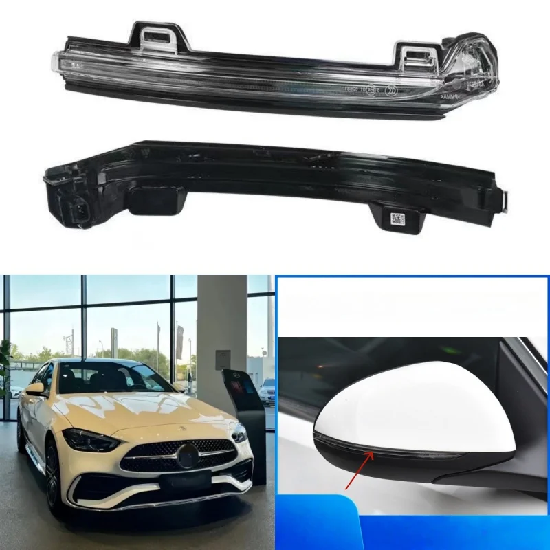 

For Benz C Class C200 C260 2022-2025 Car Accessories Rearview Mirror Turn Signal Light Outer Wing Mirrors Lamp