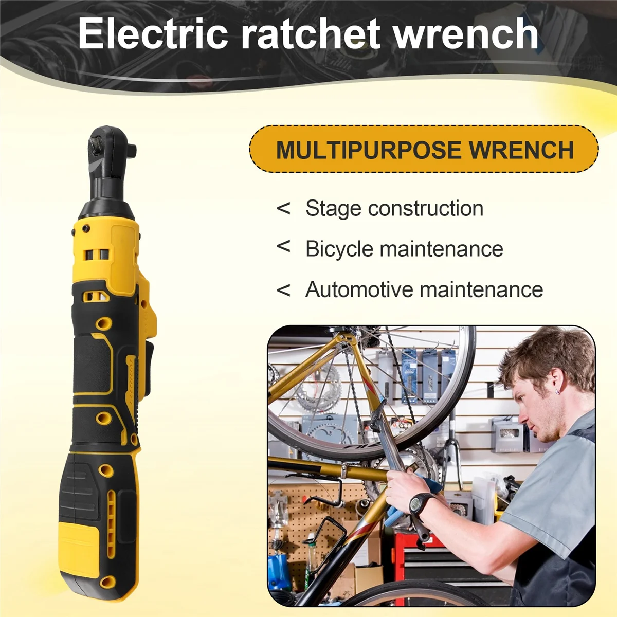 Electric Ratchet Wrench 220N.M Cordless Driver 3/8Inch Impact Removal Screw Nut Power Tools for Dewalt 18V 20V Battery