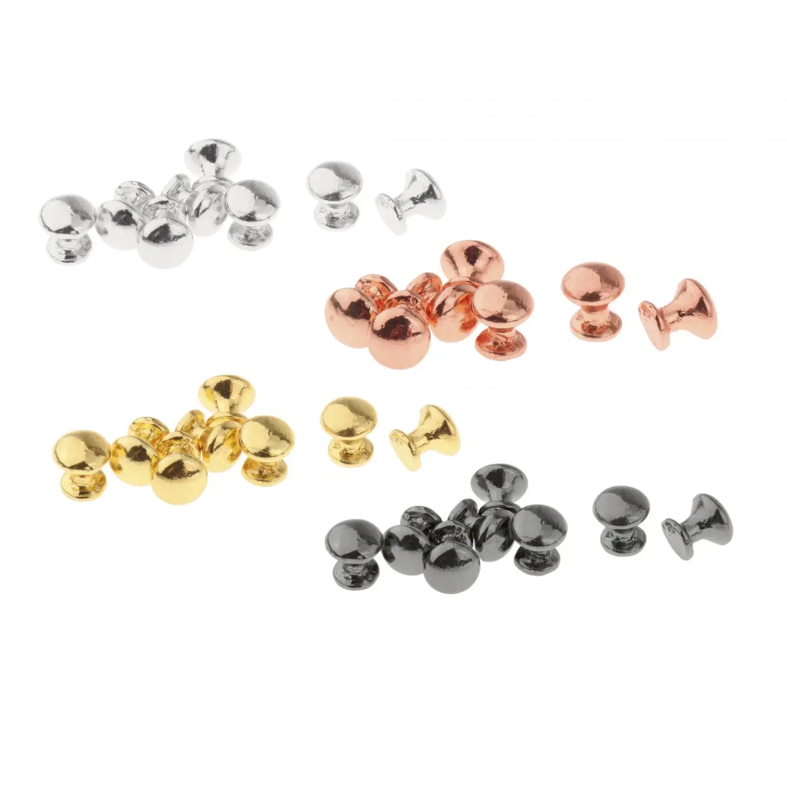 8 Pieces Dollhouse Door Knobs Ornament Simple Kids Toy Pretend Play Playset 1:12