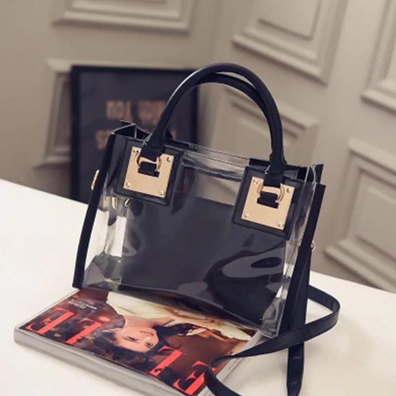 New Launch Fashion Candy Color Transparent Composite Bag Leisure Waterproof Commuter Street Single Shoulder Women's Bag