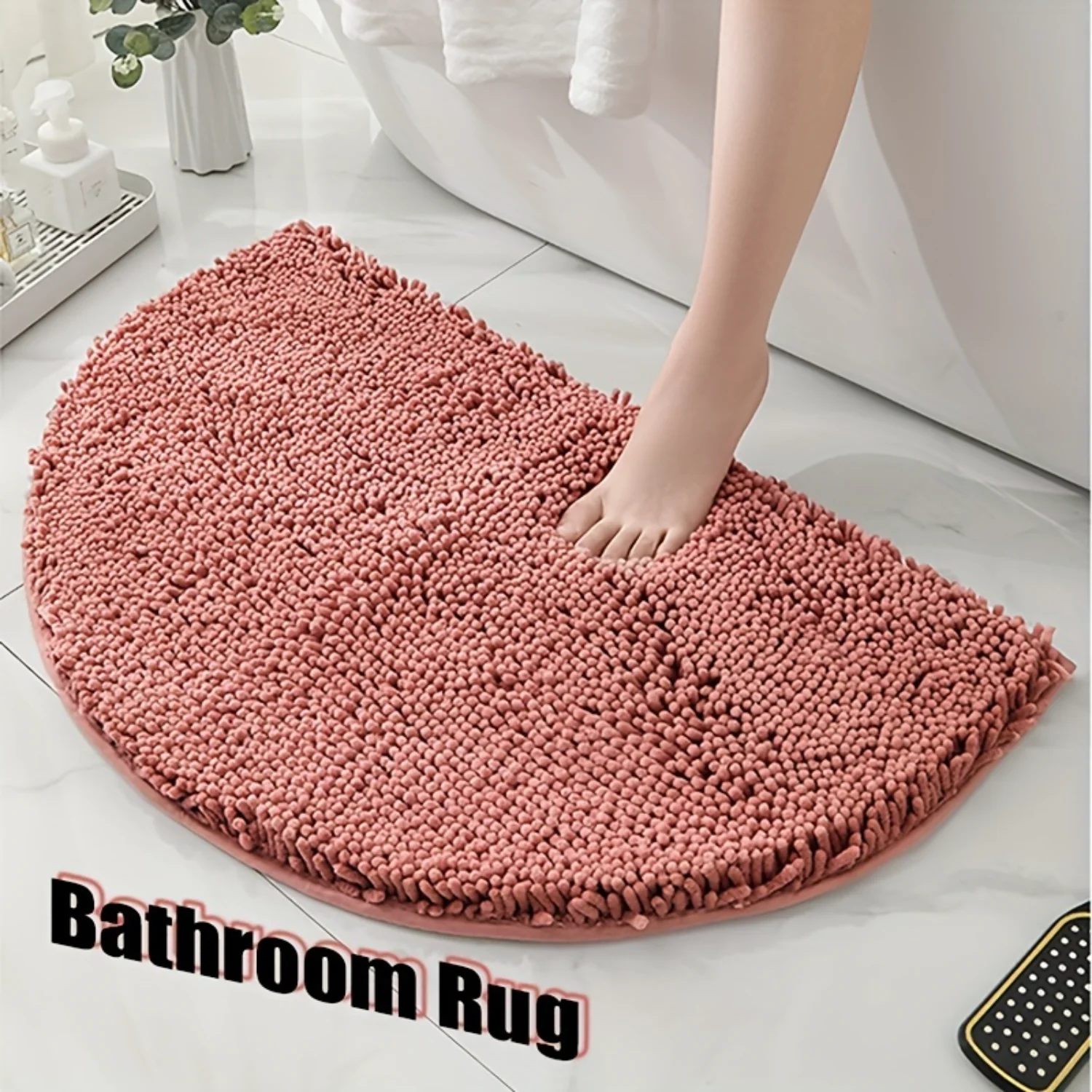 Upgrade Your Bathroom with This Luxurious Semicircle Bath Rug!, Bathroom Accessories