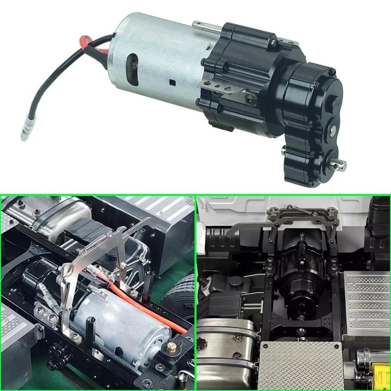 Metal Second Gearbox with Transfer Case for 1/14 RC Truck Tamiya For scania 770S For man For volvo FH16