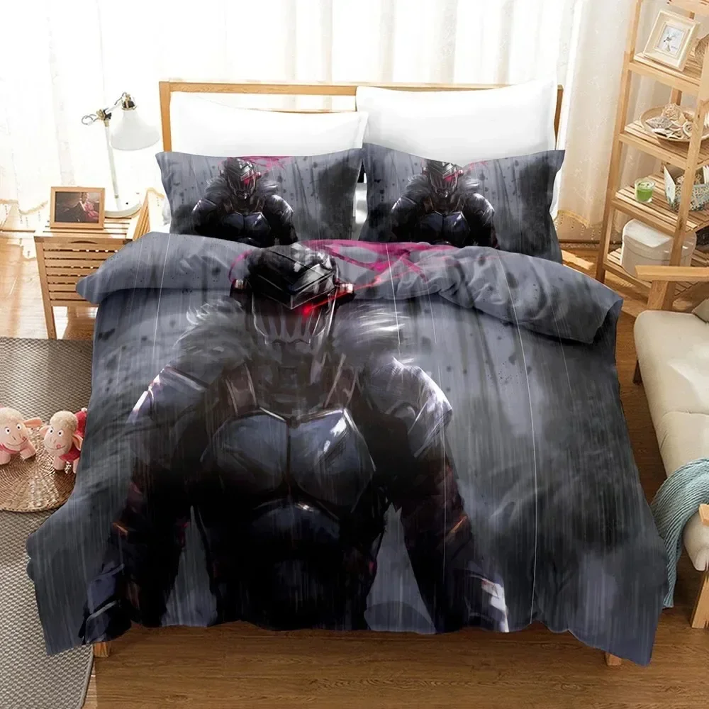 Anime Goblin Slayer Bedding Set Girl Bed Linen Quilt Duvet Cover Sets Home Decor Single Queen King Size Gift Kids Kawaii Cartoon