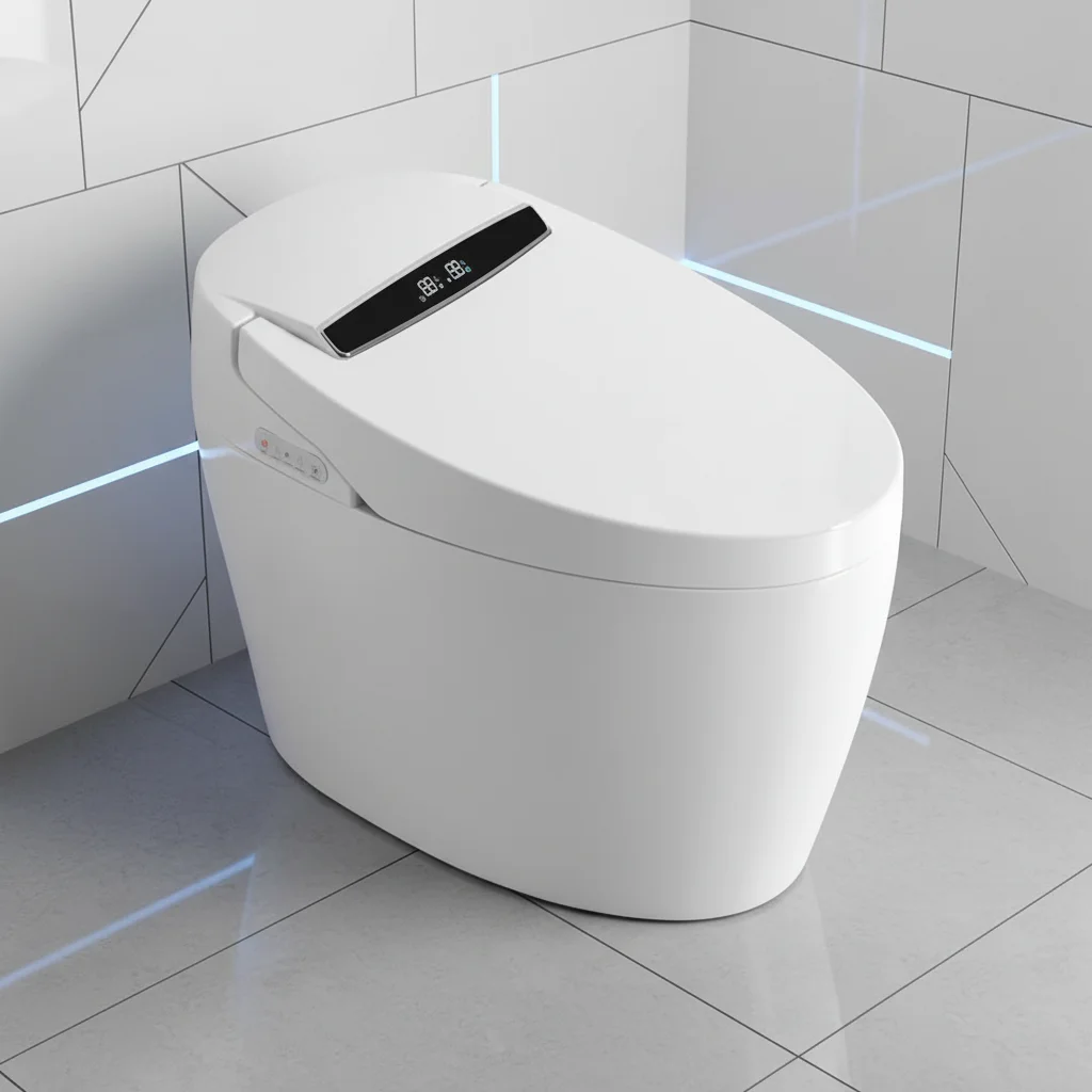 Intelligent Smart Toilet Remote Control Automatic Heated Seat Dual-Flush Floor Mounted Bidet Smart Toilet view 2