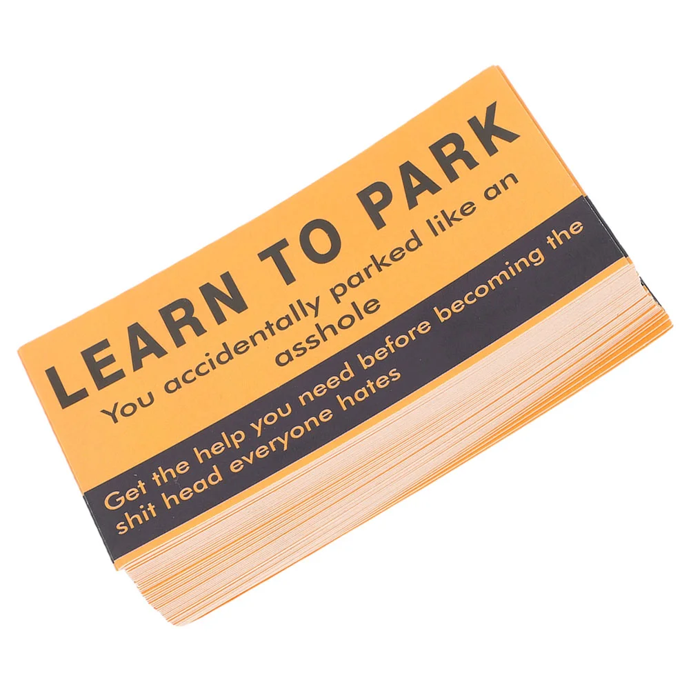 50 Pcs Parking Violation Card Bad Stickers Fake Tickets Learn to Paper Temporary