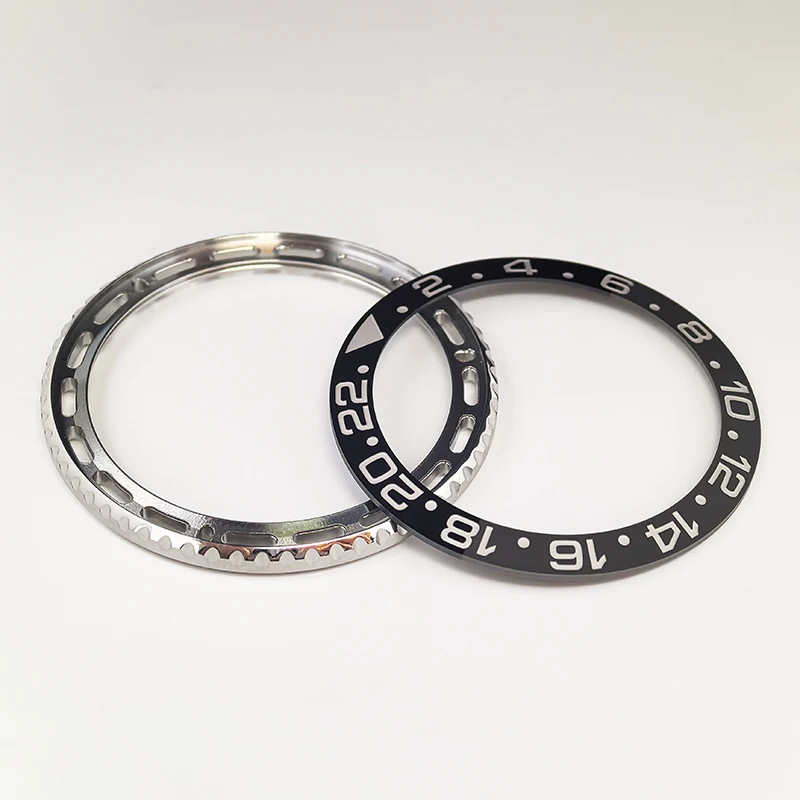 Ceramic Watch Bezel For RLX GMT-MASTER 126710 Bruce Wayne Black and Grey Bezel Generic Watch Parts