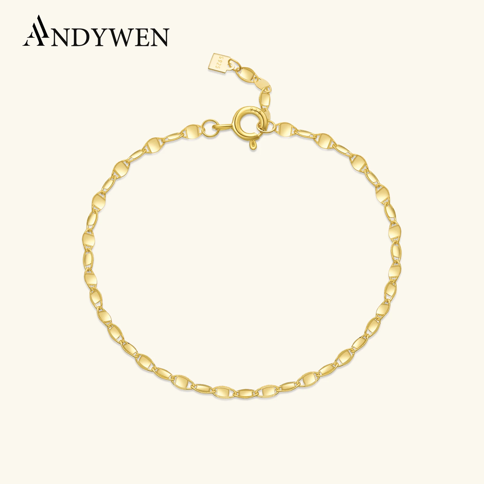 

ANDYWEN, новинка 2020, браслет-цепочка из стерлингового серебра 925 пробы, золото, женский браслет-цепочка, роскошные женские свадебные украшения, модные ювелирные изделия в стиле рок-панк