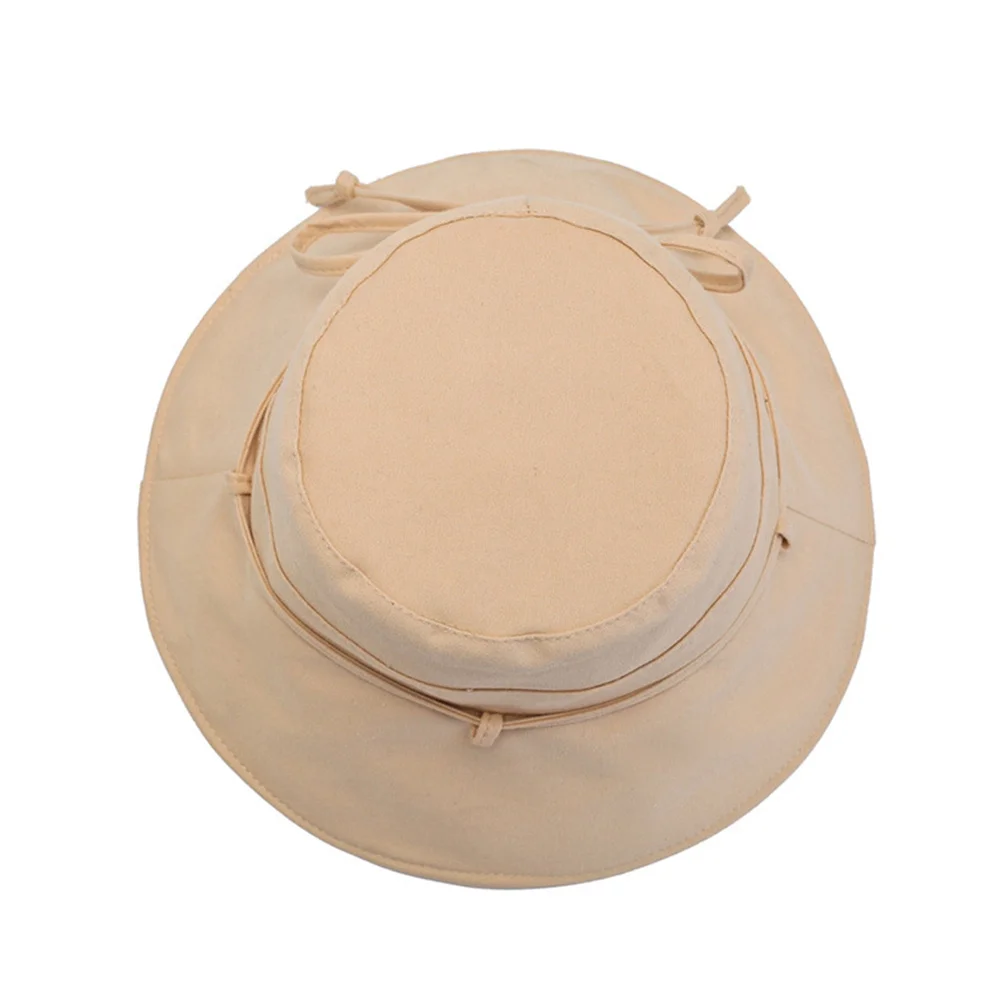 الكبار قبعة بحافة Bowknot الكاكي M 56-58 سنتيمتر واسعة حافة الشمس حماية قبعة مريحة تنفس قبعة الصيف للشاطئ في الهواء الطلق #6