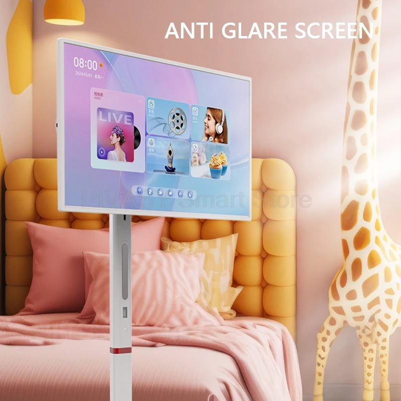 27 "32" inch touchscreen Android 13 videospeler Beweegbare oplaadbare draagbare tv Gym Gaming Live Room Smart TV met camera