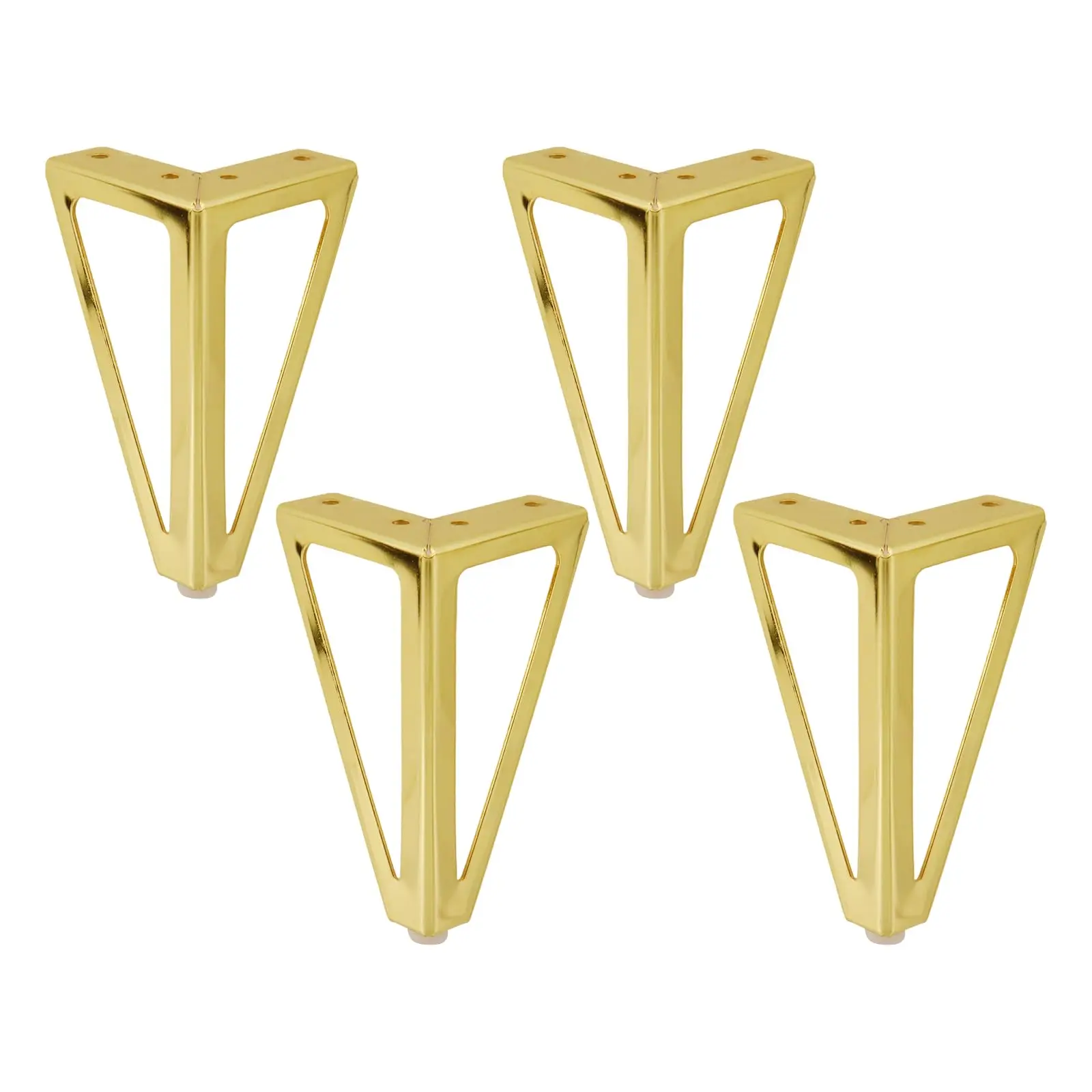 

4pcs 6-Inch Metallic Triangle Hairpin Legs For Tables, Desks, Shelves – With Installation Screws