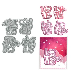 MangoCraft Hearts Love Cutting Dies Valentine's Day DIY Scrapbooking Supplies Metal Dies Knife Mold For Cards Albums Decor