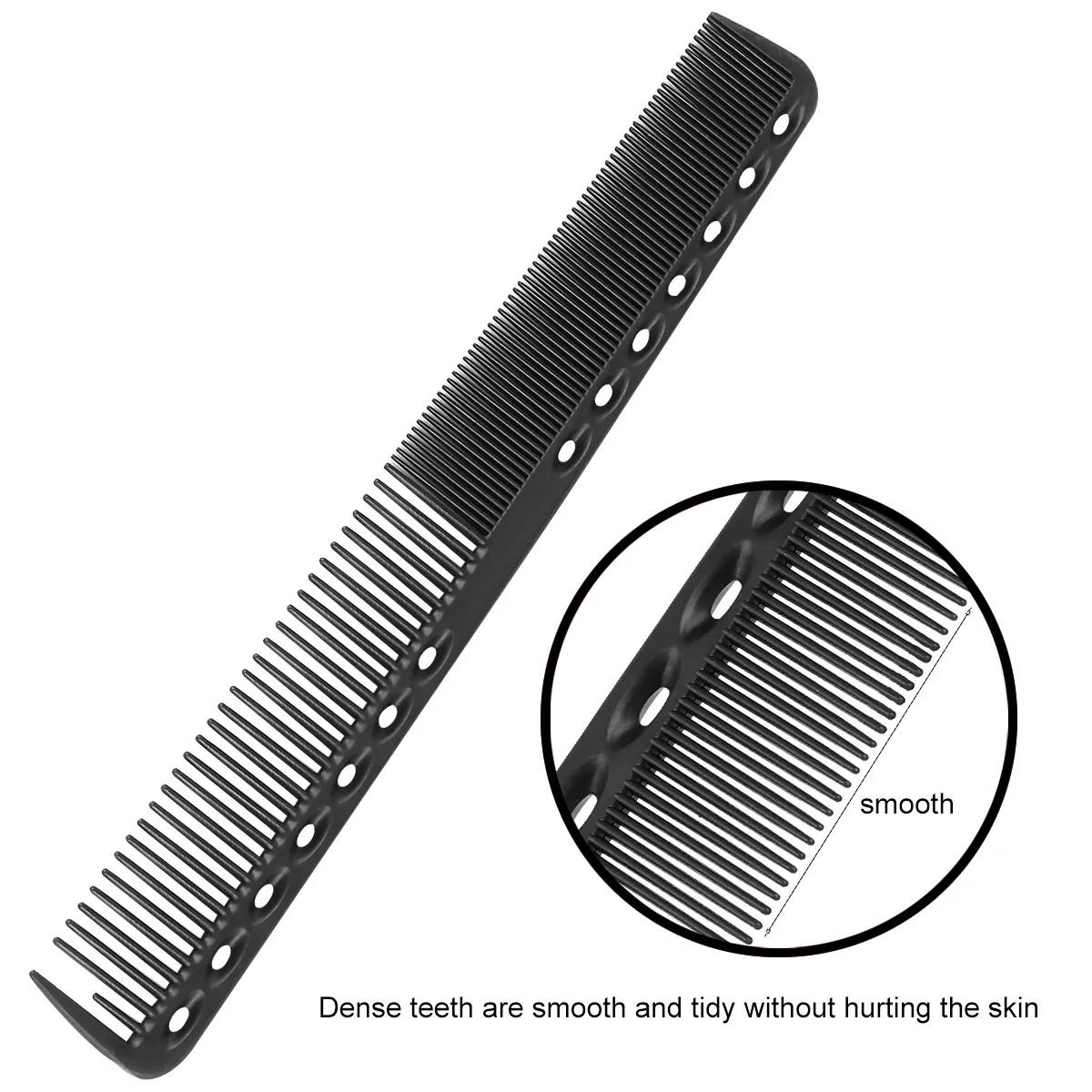 

12pcs High Temperature Carbon Fiber Combs Durable Hair Cutting Shearing Professional Tools Lightweight Storage Bangs Home Use