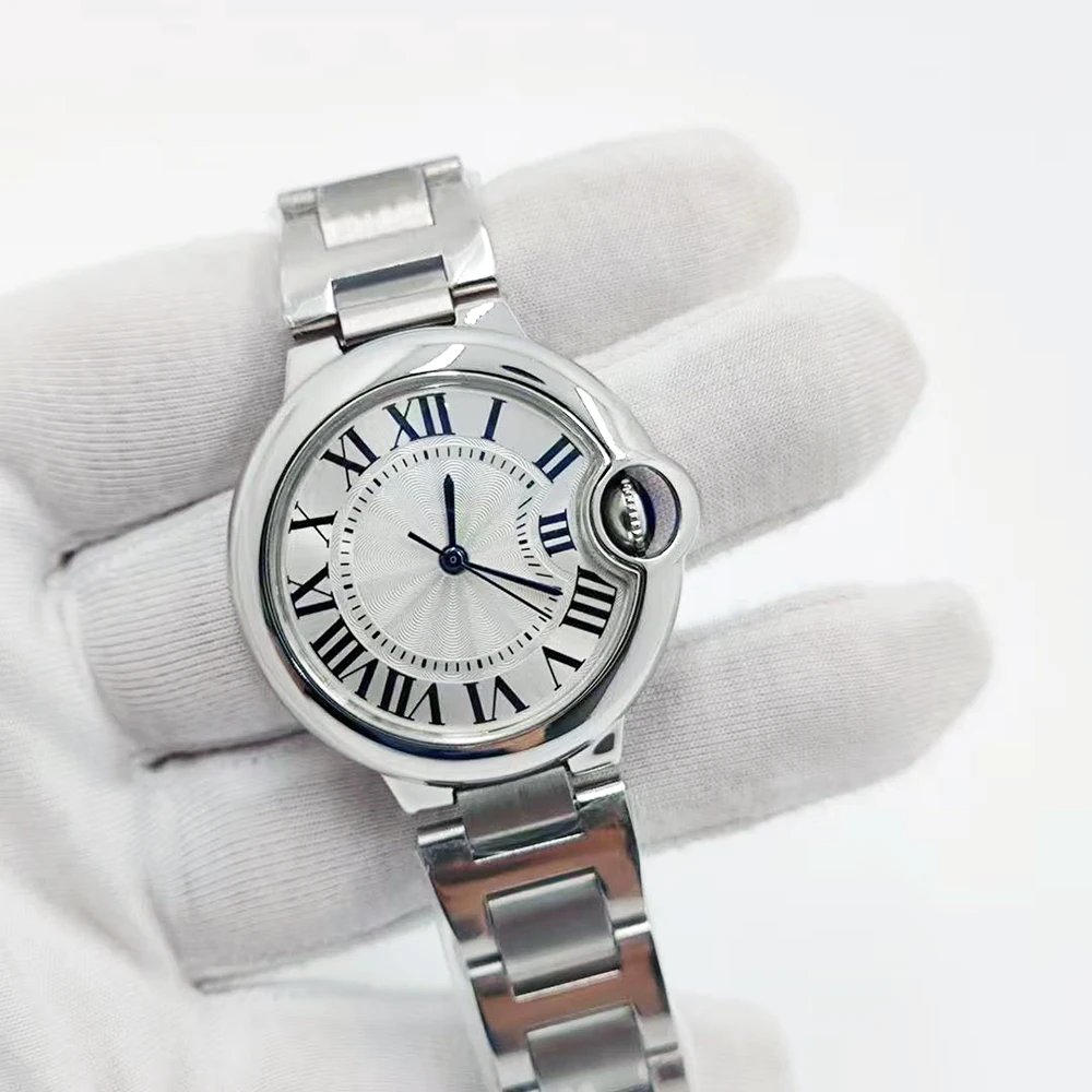 ساعة بالون اعتراف للنساء 2025 ساعة نسائية كلاسيكية بإبرة زرقاء جديدة هدية ذات ملمس راقي للفتيات