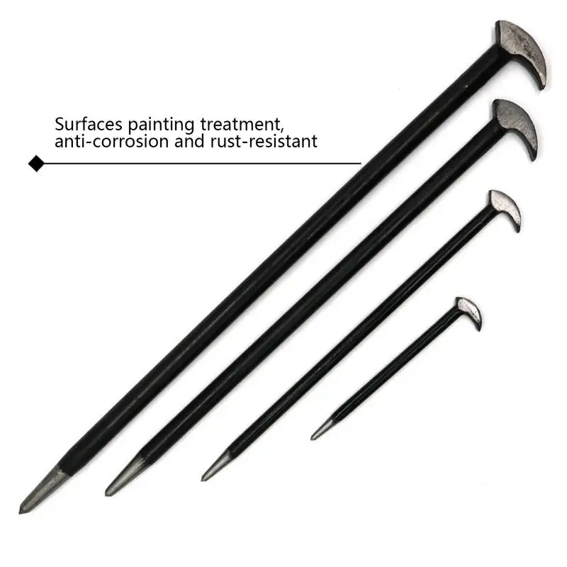 

Pry Bar Set Heavy Duty Prybars Set Crow Bar 4X Mechanic Pry Bar Nail Puller Hand Tools Double-Ended Pry Bar Tool For Machinery