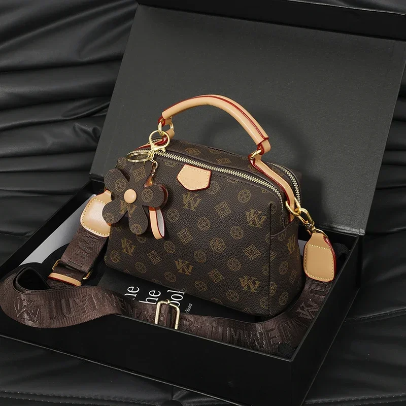 

Elegant Ladies Leather Shoulder Bag By Luxury Brand Famous Designer Popular Classic Handbag For Women's Fashion