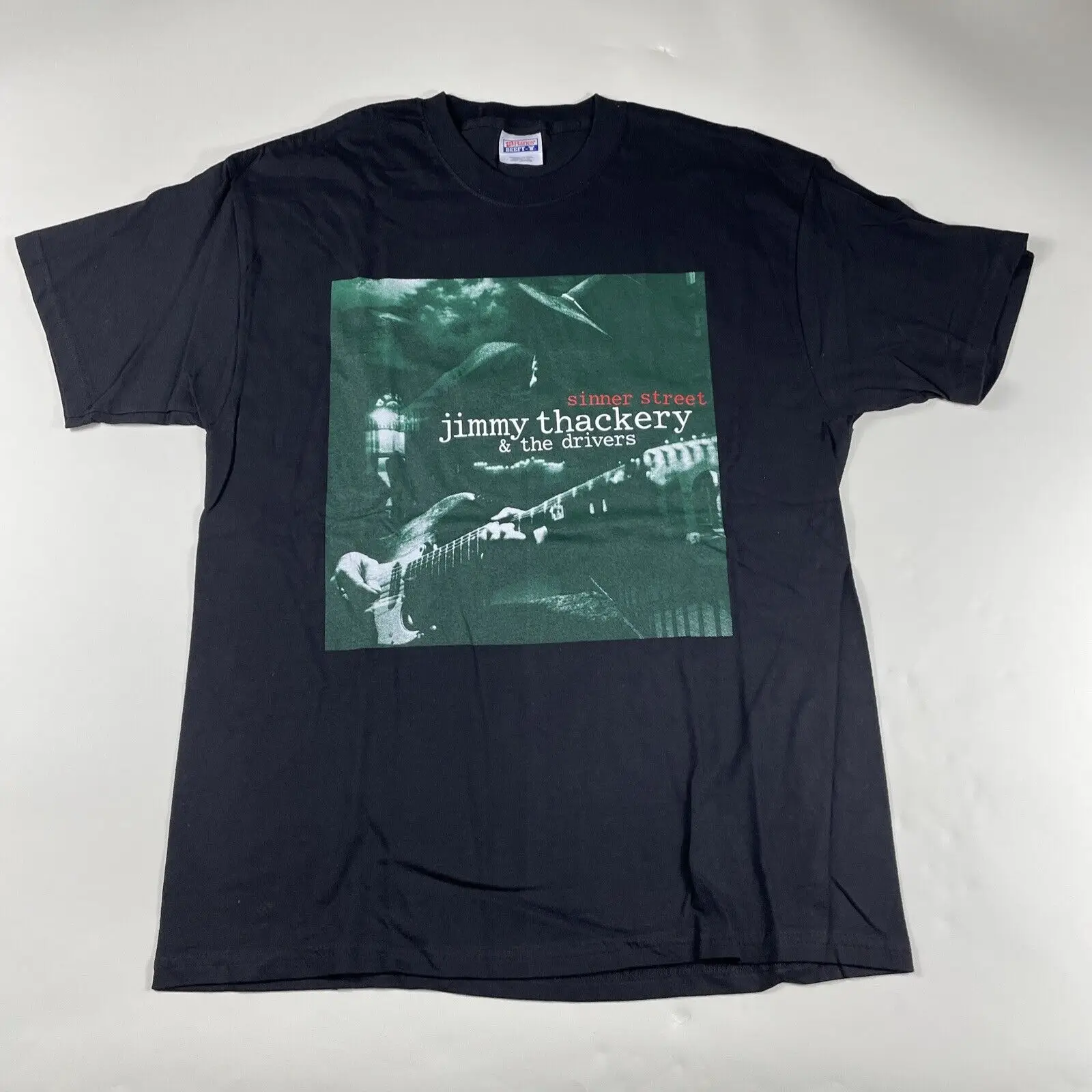 T-shirt vintage Jimmy Thackeray The Drivers, L Sinner Street