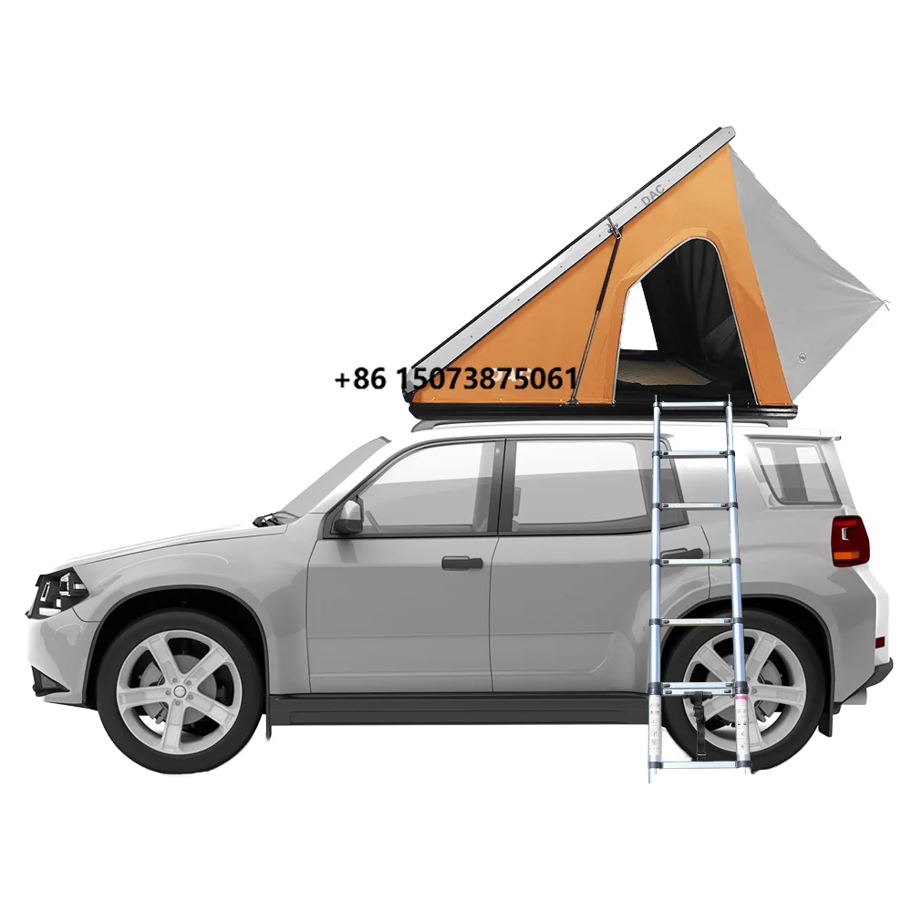 1-3 Person Light Shell Camping Outdoor Car Rooftop Tent Triangle Type of Car Roof Top Tent Side Opening Roof Top Tent