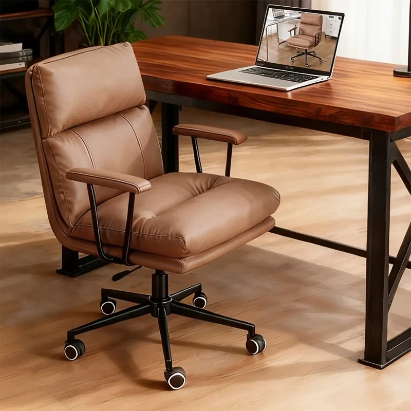 a-*Wheels Luxury Office Chair Modern Designer Conference Lightweight Office Chair Backrest Computer Silla Home Furniture.