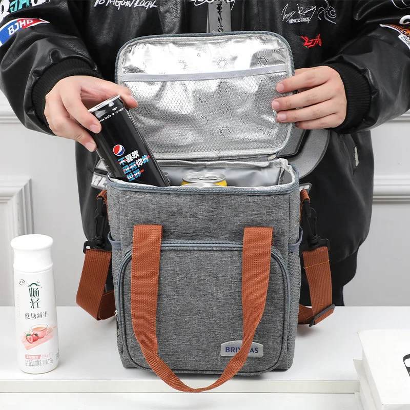 Insulated Bag Aluminum Foil Thickened Waterproof Office Worker Lunch Bag Large Capacity Handheld