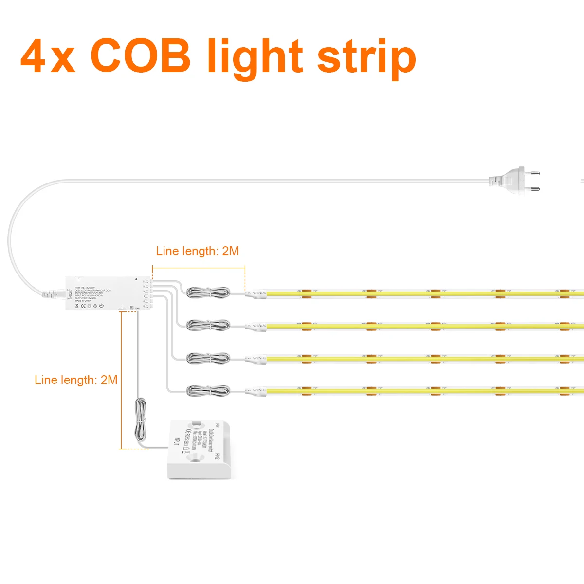 1/2/3/4/5/6PCS Garderobe Keukenkast Kast DIY COB LED Strip Licht met Deur Controle IR Proximity Sensor Controller LED Tape