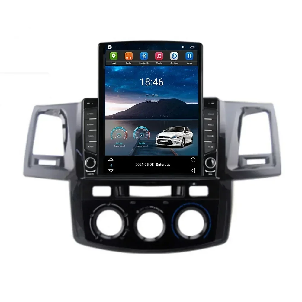 Tesla Screen For TOYOTA FortunerHILUX Revo  Vigo Android 13 Car Radio Player GPS Navi Auto Stereo Multimedia Carplay 5G DSP