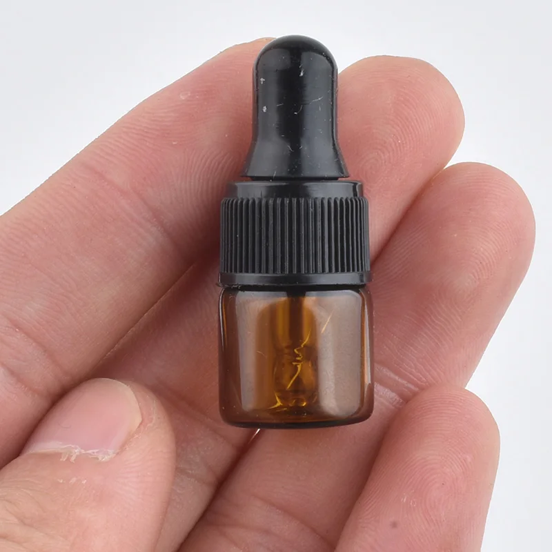 

1ml 2ml 3ml 5ml Amber Glass Dropper Bottle Refillable Tea Tree Oil Essential Aromatherapy Perfume Container Liquid Pipette vial