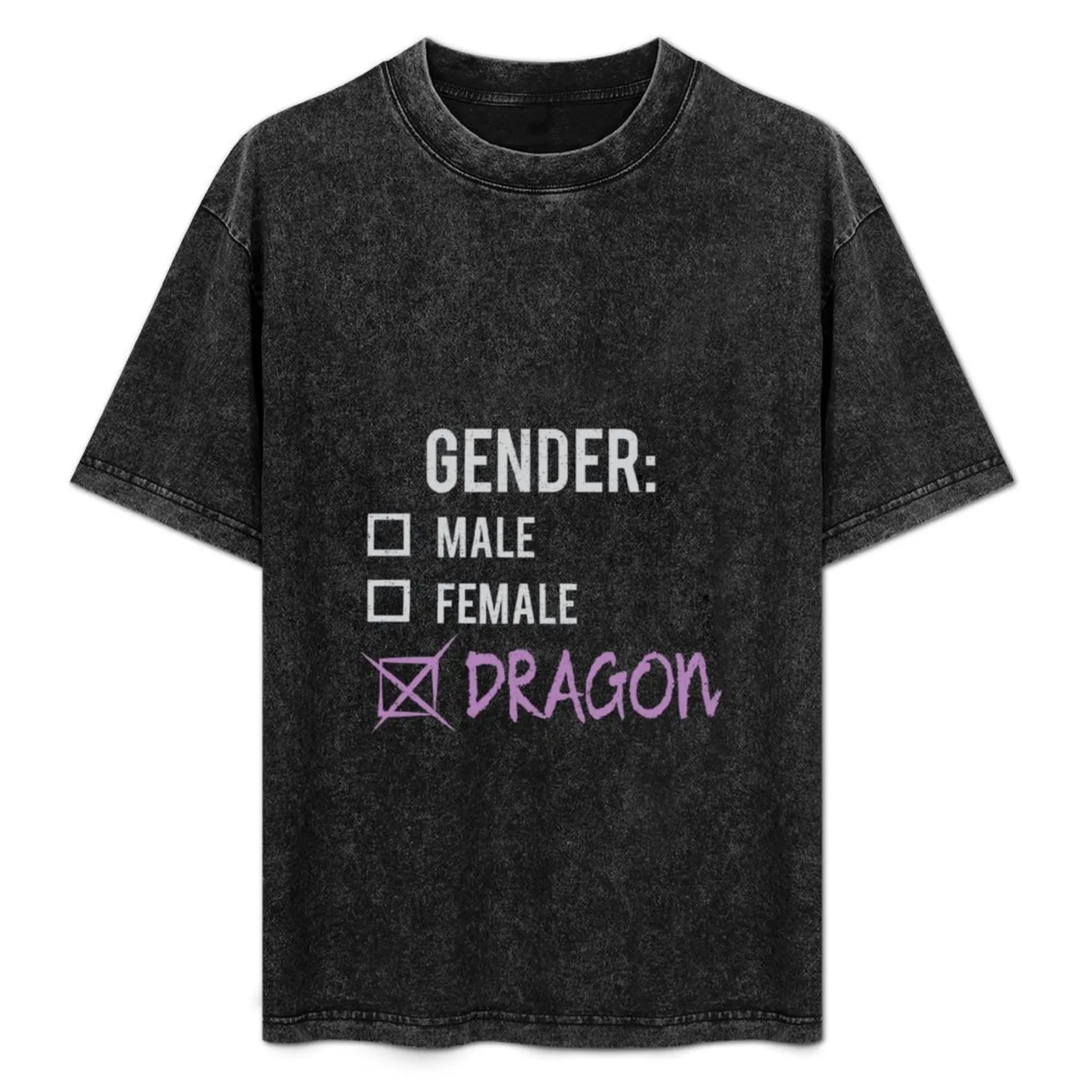 

Gender: Dragon! T-Shirt Plus Size Simple Casual Top