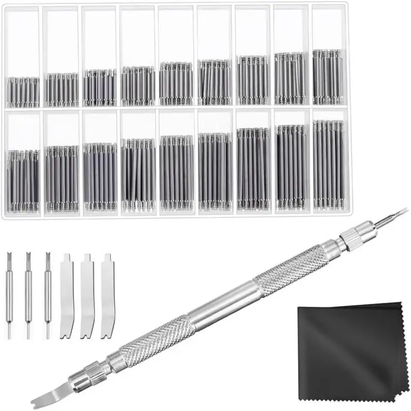 Watch Repair Tool 368-piece Set, Multi-functional Combination Set with Raw Ear Batch Accessories Replacement Head,