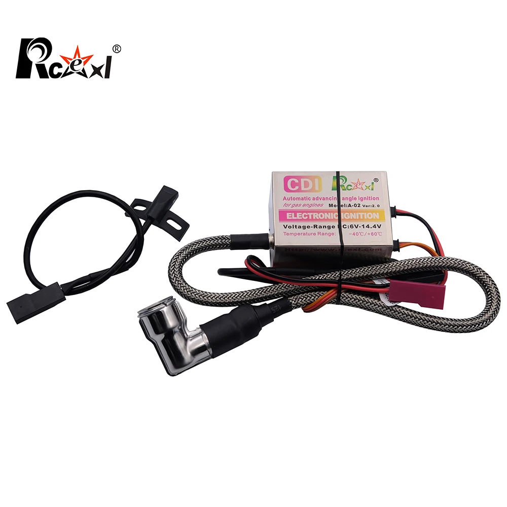 

Rcexl Single Ignition CDI CM6-10mm 90 DegreeSpark Plug Special for DLE Gas Petrol Engine DLE20/DLE30/DLE55/CRRCpro GP26R/GP50R