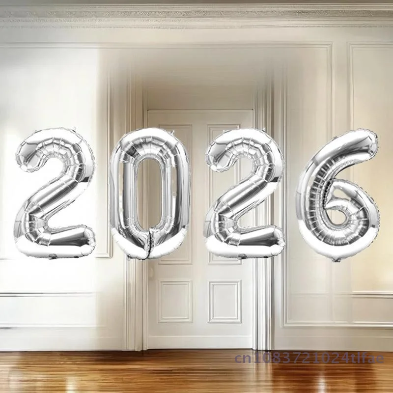 1 قطعة 2026 عدد احباط بالون "سنة جديدة سعيدة" ليلة الطرف الديكور كابينة تصوير الدعائم عيد الميلاد لوازم ديكور المنزل #4